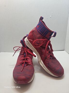 Size 7 - Puma Ignite EvoKnit Red And Blue
